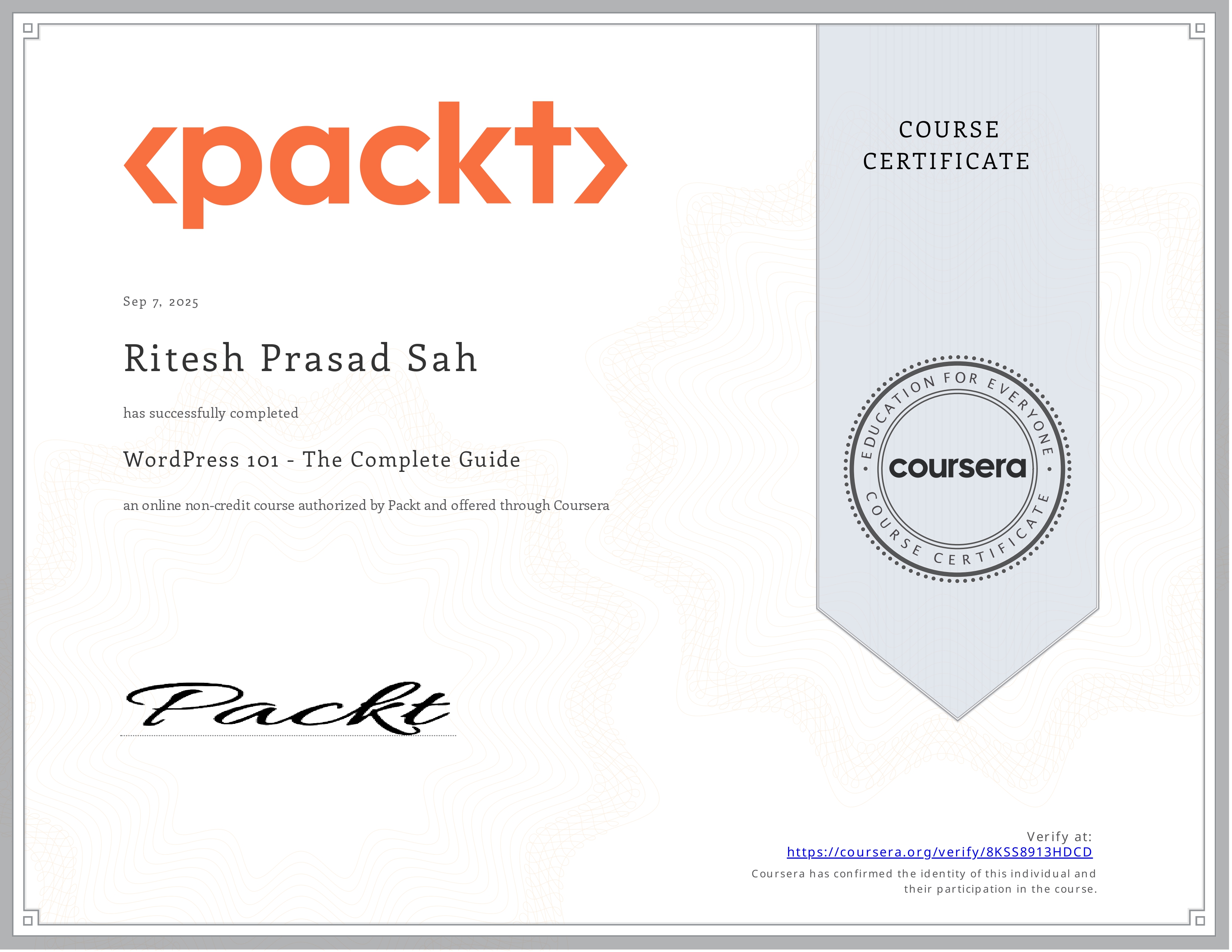 Certificate 3